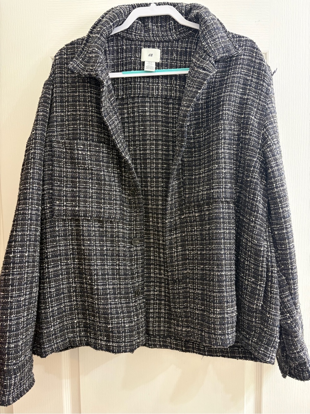 H&M Black and White Tweed Jacket